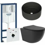 Комплект инсталляции GROHE Rapid SL NW0145/S с унитазом Aqueduto OVO OVOT2140 и раковиной Aqueduto ESPIRAL D400 ESP0140 (NW0610)
