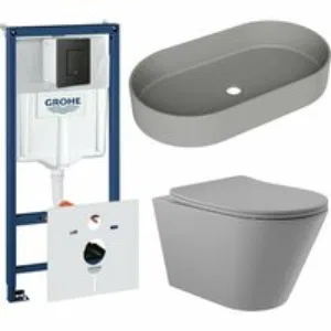 Комплект инсталляции GROHE Solido 38811KF0 с унитазом Aqueduto CONE CONT2130 и раковиной Aqueduto ESPIRAL ESP0230 (NW0617) Комплект инсталляции GROHE Solido 38811KF0 с унитазом Aqueduto CONE CONT2130 и раковиной Aqueduto ESPIRAL ESP0230 (NW0617)