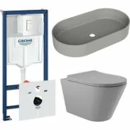 Комплект инсталляции GROHE Rapid SL 38772SH0 с унитазом Aqueduto CONE CONT2130 и раковиной Aqueduto ESPIRAL ESP0230 (NW0623)