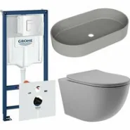 Комплект инсталляции GROHE Rapid SL 38772SH0 с унитазом Aqueduto OVO OVOT2130 и раковиной Aqueduto ESPIRAL ESP0230 (NW0625)