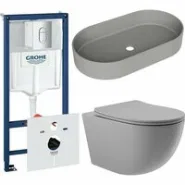 Комплект инсталляции GROHE Rapid SL NW0145/S с унитазом Aqueduto OVO OVOT2130 и раковиной Aqueduto ESPIRAL ESP0230 (NW0631)