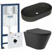 Комплект инсталляции GROHE Rapid SL NW0145/S с унитазом Aqueduto CONE CONT2140 и раковиной Aqueduto ESPIRAL ESP0240 (NW0632)