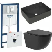 Комплект инсталляции GROHE Rapid SL 38775001 с унитазом Aqueduto OVO OVOT2140 и раковиной Aqueduto ESPIRAL ESP0440 (NW0640)