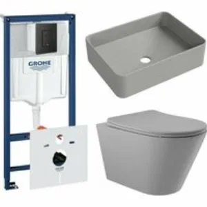 Комплект инсталляции GROHE Solido 38811KF0 с унитазом Aqueduto CONE CONT2130 и раковиной Aqueduto ESPIRAL ESP0430 (NW0641) Комплект инсталляции GROHE Solido 38811KF0 с унитазом Aqueduto CONE CONT2130 и раковиной Aqueduto ESPIRAL ESP0430 (NW0641)