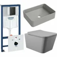 Комплект инсталляции GROHE Solido 38811KF0 с унитазом Aqueduto MACIO MACT2130 и раковиной Aqueduto ESPIRAL ESP0430 (NW0642)