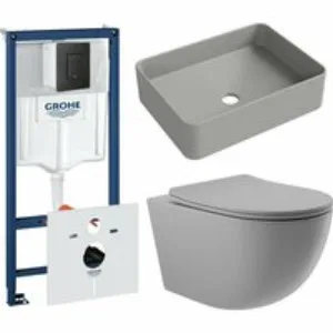 Комплект инсталляции GROHE Solido 38811KF0 с унитазом Aqueduto OVO OVOT2130 и раковиной Aqueduto ESPIRAL ESP0430 (NW0643) Комплект инсталляции GROHE Solido 38811KF0 с унитазом Aqueduto OVO OVOT2130 и раковиной Aqueduto ESPIRAL ESP0430 (NW0643)