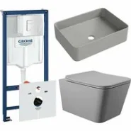 Комплект инсталляции GROHE Rapid SL 38772SH0 с унитазом Aqueduto MACIO MACT2130 и раковиной Aqueduto ESPIRAL ESP0430 (NW0648)