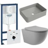 Комплект инсталляции GROHE Rapid SL 38772SH0 с унитазом Aqueduto OVO OVOT2130 и раковиной Aqueduto ESPIRAL ESP0430 (NW0649)