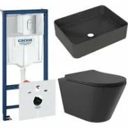 Комплект инсталляции GROHE Rapid SL 3 в 1 (NW0145/S) с унитазом Aqueduto CONE CONT2140 и раковиной Aqueduto ESPIRAL ESP0440 (NW0656)