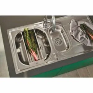 Кухонный дуршлаг GROHE многофункциональный, нержавеющая сталь, матовый (40853SD0) Кухонный дуршлаг GROHE многофункциональный, нержавеющая сталь, матовый (40853SD0)