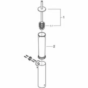 Туалетный ёршик GROHE Essentials с держателем, холодный рассвет, глянец (40696GL0) Туалетный ёршик GROHE Essentials с держателем, холодный рассвет, глянец (40696GL0)