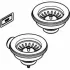 Сливной гарнитур GROHE для кухонной мойки, темный графит, матовый (40997AL0) Сливной гарнитур GROHE для кухонной мойки, темный графит, матовый (40997AL0)