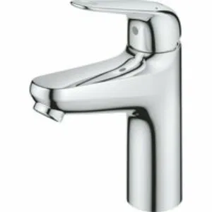 Смеситель для раковины GROHE Euroeco, с донным клапанном, размер M, хром (24267001) Смеситель для раковины GROHE Euroeco, с донным клапанном, размер M, хром (24267001)