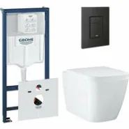 Комплект инсталляции GROHE Solido 38811KF0 с унитазом GROHE Clova Ceramic Square и сиденьем с микролифтом (NW0660)