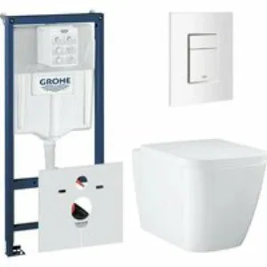 Комплект инсталляции GROHE Rapid SL 38772SH0 с унитазом GROHE Clova Ceramic Square и сиденьем с микролифтом (NW0661) Комплект инсталляции GROHE Rapid SL 38772SH0 с унитазом GROHE Clova Ceramic Square и сиденьем с микролифтом (NW0661)
