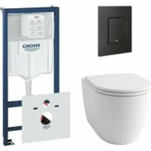 Комплект инсталляции GROHE Solido 38811KF0 с унитазом GROHE Clova Ceramic Oval и сиденьем с микролифтом (NW0664) Комплект инсталляции GROHE Solido 38811KF0 с унитазом GROHE Clova Ceramic Oval и сиденьем с микролифтом (NW0664)