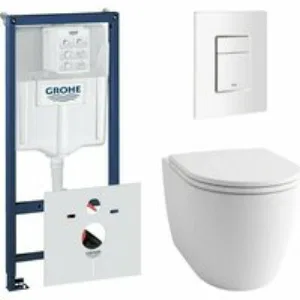 Комплект инсталляции GROHE Rapid SL 38772SH0 с унитазом GROHE Clova Ceramic Oval и сиденьем с микролифтом (NW0665) Комплект инсталляции GROHE Rapid SL 38772SH0 с унитазом GROHE Clova Ceramic Oval и сиденьем с микролифтом (NW0665)