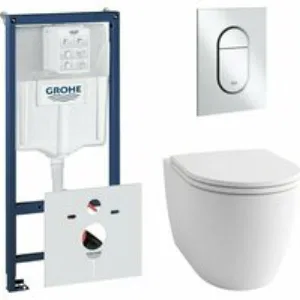 Комплект инсталляции GROHE Rapid SL 3 в 1 (NW0145/S) с унитазом GROHE Clova Ceramic Oval и сиденьем с микролифтом (NW0666) Комплект инсталляции GROHE Rapid SL 3 в 1 (NW0145/S) с унитазом GROHE Clova Ceramic Oval и сиденьем с микролифтом (NW0666)