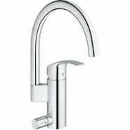 Смеситель для кухни GROHE Eurosmart с функцией экономии воды и интегрированным запорным клапаном, хром (33490002)