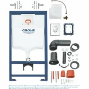 Инсталляция для подвесного унитаза GROHE Solido 3 в 1, с накладной панелью Skate Air (38956000) Инсталляция для подвесного унитаза GROHE Solido 3 в 1, с накладной панелью Skate Air (38956000)