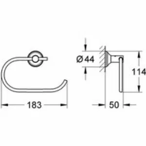 Держатель для туалетной бумаги GROHE Essentials Authentic, без крышки, хром (40657001) Держатель для туалетной бумаги GROHE Essentials Authentic, без крышки, хром (40657001)