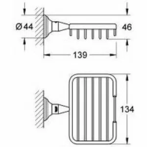 Полочка-решетка GROHE Essentials Authentic, S-Size, хром (40659001) Полочка-решетка GROHE Essentials Authentic, S-Size, хром (40659001)