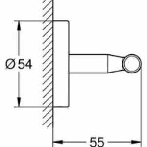 Крючок для банного халата, GROHE BauCosmopolitan, хром, (40461001) Крючок для банного халата, GROHE BauCosmopolitan, хром, (40461001)
