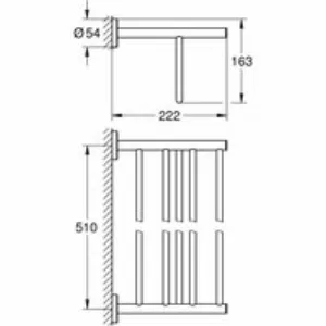 Полочка для полотенец GROHE BauCosmopolitan 510 мм, хром (40462001) Полочка для полотенец GROHE BauCosmopolitan 510 мм, хром (40462001)