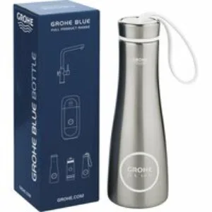 Бутылка для питьевой воды GROHE Blue, нержавеющая сталь (40848SD0) Бутылка для питьевой воды GROHE Blue, нержавеющая сталь (40848SD0)