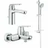 Готовый комплект для ванной комнаты GROHE Eurosmart Cosmopolitan, хром (NB0005) Готовый комплект для ванной комнаты GROHE Eurosmart Cosmopolitan, хром (NB0005)