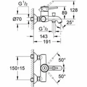 Готовый комплект для ванной комнаты GROHE Tempesta, хром (NB0009) Готовый комплект для ванной комнаты GROHE Tempesta, хром (NB0009)