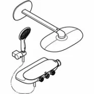 Душевая система GROHE Rainshower System SmartControl Duo 360 Combi с термостатом для душа, хром (26443000)