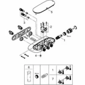 Душевая система GROHE Rainshower System SmartControl Duo 360 Combi с термостатом для душа, хром (26443000) Душевая система GROHE Rainshower System SmartControl Duo 360 Combi с термостатом для душа, хром (26443000)