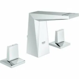 Смеситель для раковины GROHE Allure Brilliant на 3 отверстия, с донным клапаном и низким изливом, хром (20342000) Смеситель для раковины GROHE Allure Brilliant на 3 отверстия, с донным клапаном и низким изливом, хром (20342000)