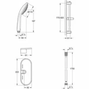 Готовый комплект для ванной комнаты GROHE BauClassic, хром (NB0024) Готовый комплект для ванной комнаты GROHE BauClassic, хром (NB0024)