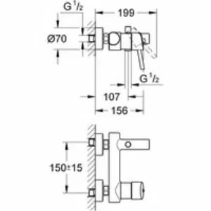 Готовый комплект для ванной комнаты GROHE BauClassic, хром (NB0024) Готовый комплект для ванной комнаты GROHE BauClassic, хром (NB0024)