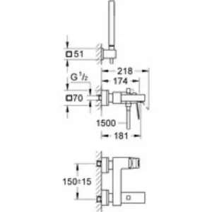 Готовый комплект для ванной комнаты GROHE Eurocube (NB0028) Готовый комплект для ванной комнаты GROHE Eurocube (NB0028)