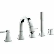 Смеситель для ванны GROHE Grandera двухвентильный, на 5 отверстий, на край ванны, хром (19919000)