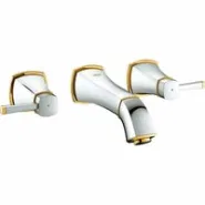 Внешняя часть смесителя для раковины GROHE Grandera на 3 отверстия, хром/золото (20414IG0)