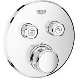 Внешняя часть термостата для душа GROHE Grohtherm SmartControl на 2 потребителя, круглая, хром (29119000) Внешняя часть термостата для душа GROHE Grohtherm SmartControl на 2 потребителя, круглая, хром (29119000)