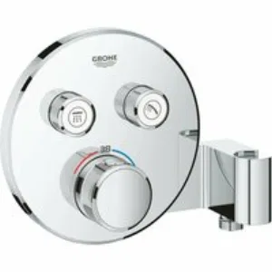 Внешняя часть термостата для душа GROHE Grohtherm SmartControl на 2 потребителя, хром (29120000) Внешняя часть термостата для душа GROHE Grohtherm SmartControl на 2 потребителя, хром (29120000)
