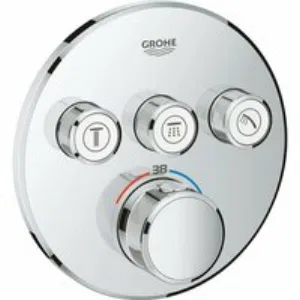 Внешняя часть термостата для душа GROHE Grohtherm SmartControl на 3 потребителя, хром (29121000) Внешняя часть термостата для душа GROHE Grohtherm SmartControl на 3 потребителя, хром (29121000)