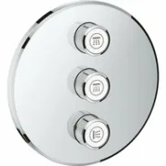 Внешняя часть переключателя потоков GROHE Grohtherm SmartControl на 3 положения, круглая, хром (29122000)