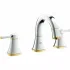 Смеситель для раковины GROHE Grandera на 3 отверстия, с донным клапаном и низким изливом, хром/золото (20417IG0) Смеситель для раковины GROHE Grandera на 3 отверстия, с донным клапаном и низким изливом, хром/золото (20417IG0)