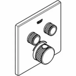 Внешняя часть термостата для душа GROHE Grohtherm SmartControl на 2 потребителя, хром (29124000) Внешняя часть термостата для душа GROHE Grohtherm SmartControl на 2 потребителя, хром (29124000)