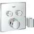Внешняя часть термостата для душа GROHE Grohtherm SmartControl на 2 потребителя, хром (29125000) Внешняя часть термостата для душа GROHE Grohtherm SmartControl на 2 потребителя, хром (29125000)