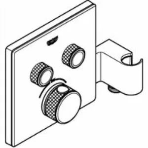 Внешняя часть термостата для душа GROHE Grohtherm SmartControl на 2 потребителя, хром (29125000) Внешняя часть термостата для душа GROHE Grohtherm SmartControl на 2 потребителя, хром (29125000)