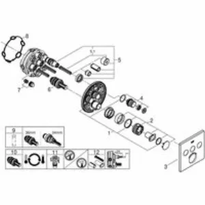 Внешняя часть термостата для душа GROHE Grohtherm SmartControl на 3 потребителя, хром (29126000) Внешняя часть термостата для душа GROHE Grohtherm SmartControl на 3 потребителя, хром (29126000)