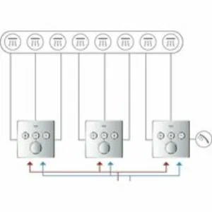Внешняя часть термостата для душа GROHE Grohtherm SmartControl на 3 потребителя, хром (29126000) Внешняя часть термостата для душа GROHE Grohtherm SmartControl на 3 потребителя, хром (29126000)