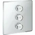Внешняя часть переключателя потоков GROHE Grohtherm SmartControl на 3 положения, квадратная, хром (29127000) Внешняя часть переключателя потоков GROHE Grohtherm SmartControl на 3 положения, квадратная, хром (29127000)